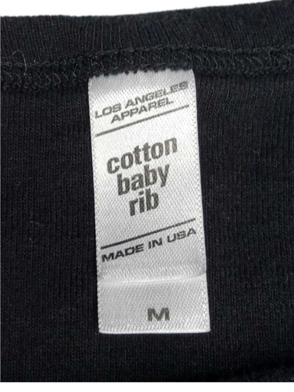 Los Angeles Apparel Black Cami with White Graphic - Picture 5 of 5